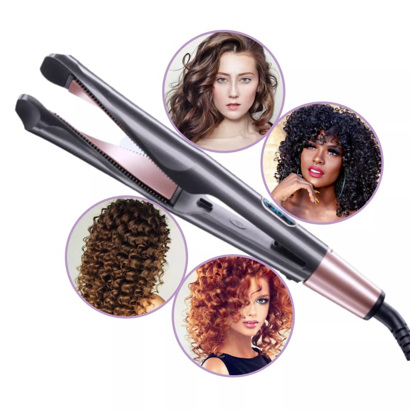 2 in 1 Twist Hair Straightener & Curler Flat Iron