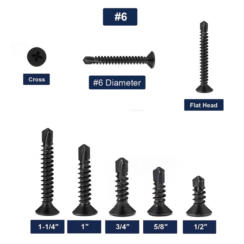 SG TZH #6 X 3/4" Sheet Metal Screws 100Pcs 410