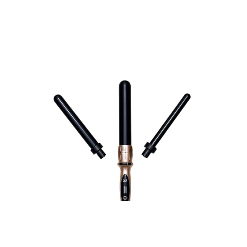 H2D X3 Professional Ceramic Curler Roller Curling Wand, Rose Gold