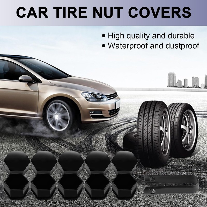17mm Wheel Nut Cap, 20pcs Wheel Bolt Nut Covers, Universal