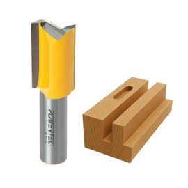 POWERTEC Straight Plunge Router Bit, 1/2 Inch Shank, 3/4" Cutting Dia. with 1-1/4" Cutting Length, Fits CNC Router, Handheld Router & Plunge Router, 1PK (73065)