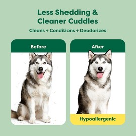 Earth Rated Hypoallergenic 3-in-1 Deshed Dog & Puppy Shampoo & Conditioner, Deodorize 98.5% Natural, 16 oz