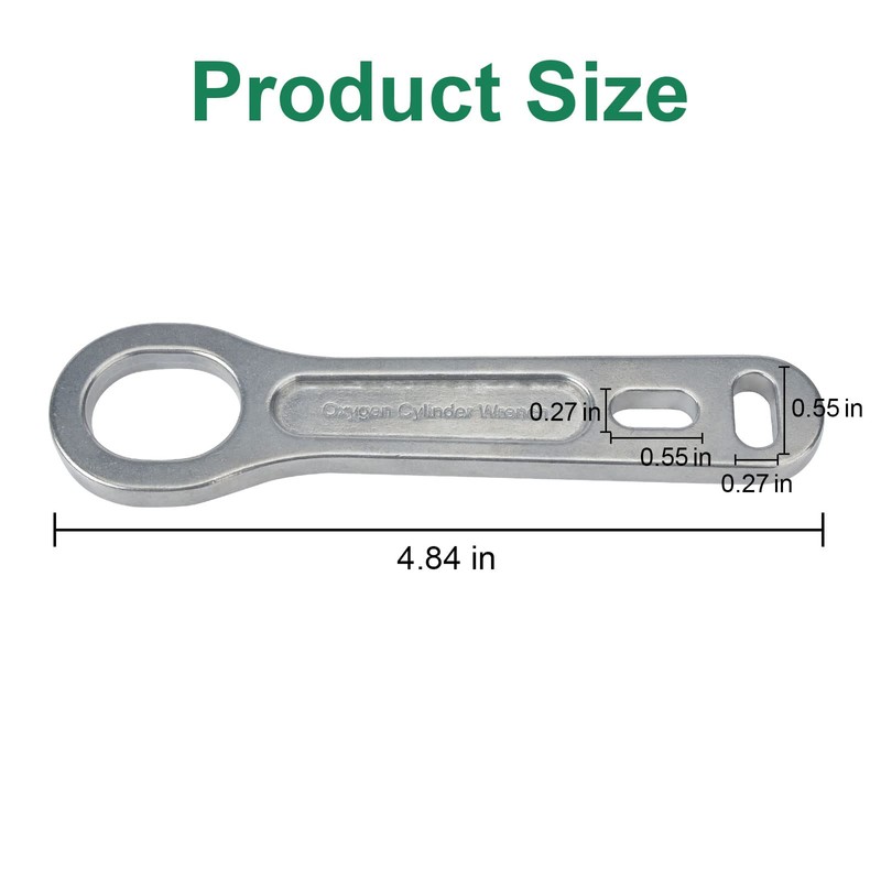 2 Pack Oxygen Tank Key, Sturdy Heavy Duty Oxygen Cylinder