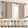KAMANINA Black Curtain Rods for Windows 72 to 144 Inch,