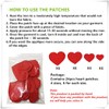 Zlettery 24pcs Red Heart Iron on Patches, Heart Embroidered Patches