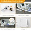 Hibbent Universal Metal Front Mount Toilet Handle Replacement Kit, Brass