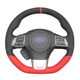 MEWANT Hand Stitched Car Steering Wheel Protector Wrap Cover for Subaru WRX 2015-2021 / WRX STI 2015-2021 Steering Wheel Cover Accessories