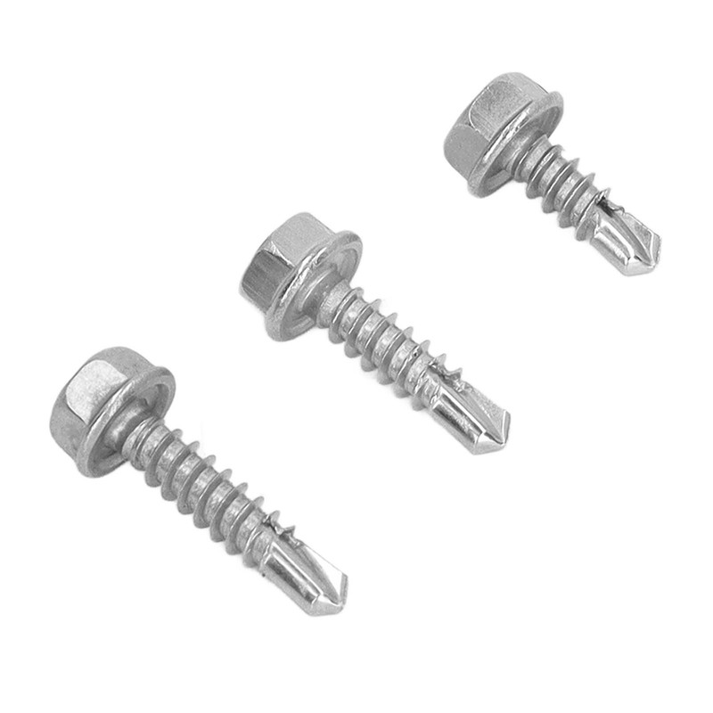 150PCS 304 Stainless Steel Self Tapping Screws Wafer Head Hex