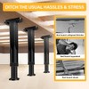 6 PCS Adjustable Height Bed Frame Support Legs - 7.8-14.6inch