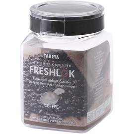 Takeya Fresh Lock Coffee Storage Container with Measuring Spoon for Coffee Beans, 1.1 L