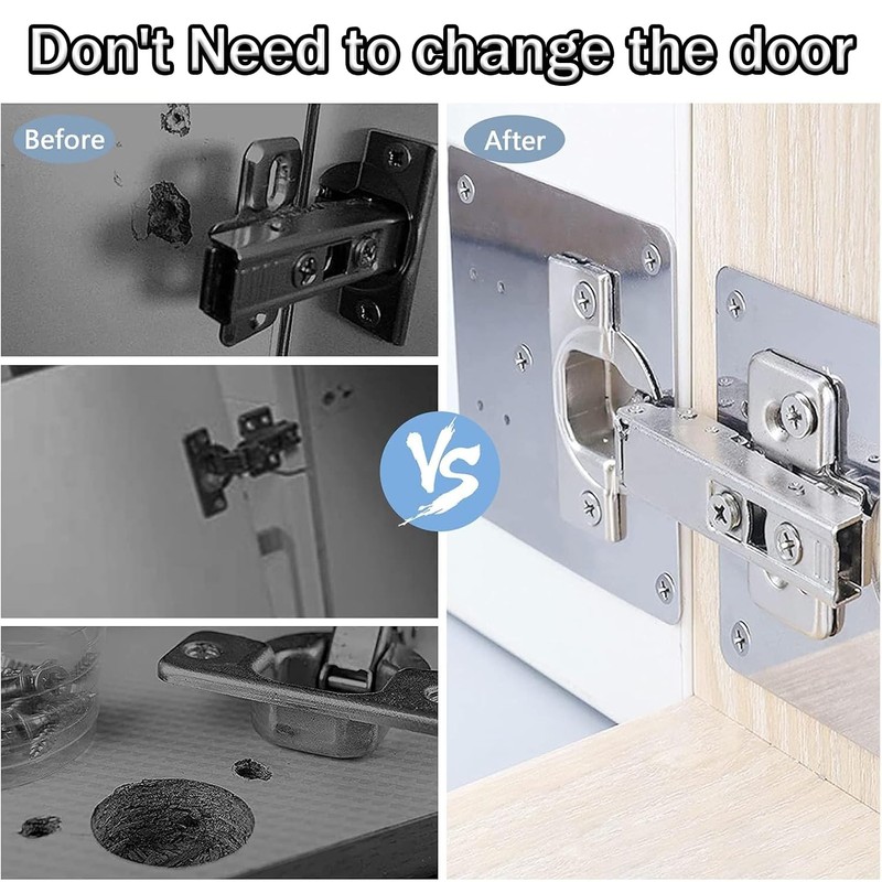 Cabinet Hinge Repair Plate,Kitchen Cupboard Door Hinge Repair Brackets with