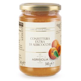 Agrisicilia Confettura Extra di Albicocche ideale per Crostate, Sacher, Dolci e Formaggi