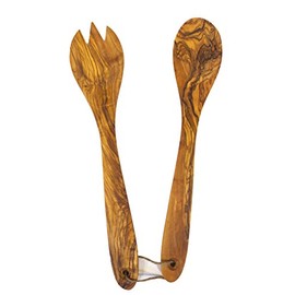 Olive Wood Salad Servers (10.5")