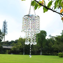 Chandelier Suncatchers Crystal Prisms Balls Beads AB Coat Crystals Hanging Suncatcher Wind Chimes Shape Garden Outdoor Pendant Home Decor Gifts