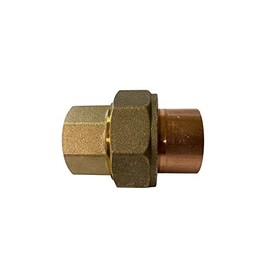 Copper Union Brass x Copper Fittings, with Sweat Connection,Plumbing, Connects to Pipes, safe for Water use (1, 1")