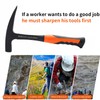BOROCO Pointed Hammer, Geological Exploration Hammer with Sharpener, Masonry Hammer,
