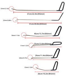 Suprwin Auto Dent Repair Rods Kit, Paintless Dent Repair Removal Tools Set, Car Repair Hook Rods Kit for Car Body Hail Damage Door Dent Repair