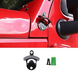 Car Body Mounted Bottle Opener Aluminum Alloy Corkscrew Fit for Jeep Wrangler JK, JK Unlimited 1 PCS