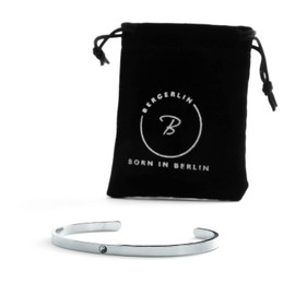 BERGERLIN Yin Yang bangle - Ying Yang bracelet of stainless steel in silver - Yin Yan Jewelry