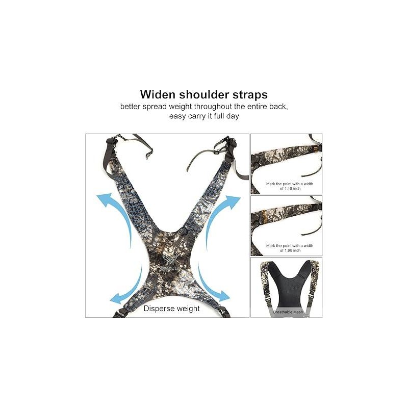 Binocular Harness Chest Pack: Waterproof Bino Case with Rangefinder Pocket