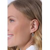 Elli Women's Earrings Wave Design with Onyx in 925 Sterling
