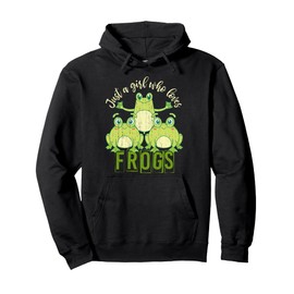 Cute Amphibian Animal Lover Froggy Women Girls Frog Pullover Hoodie