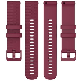 Fit for Garmin Approach S40 S12 S42 Watch Bands for Women Men, 20mm Quick Release Silicone Replacement Band Straps Wristbands Fit for Garmin Forerunner 245 645/ Vivoactive 3 Music (Red)