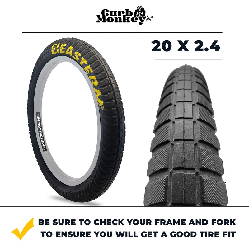 Eastern Bikes Curb Monkey 20" 100PSI BMX Tire (Black &
