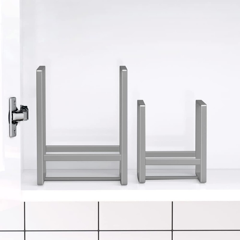 MINGFANITY 4PCS Plate Holders Organizer, Metal Dish Storage Dying Display