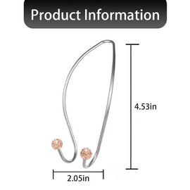 Osilly Bling Car Purse Hook, 2PCS Crystal Rhinestone Seat Back Headrest Organizer Hanger for Purses Bags Clothes, Multifunctional Auto Interior Holder Accessories, Universal for Vehicles (Champagne)