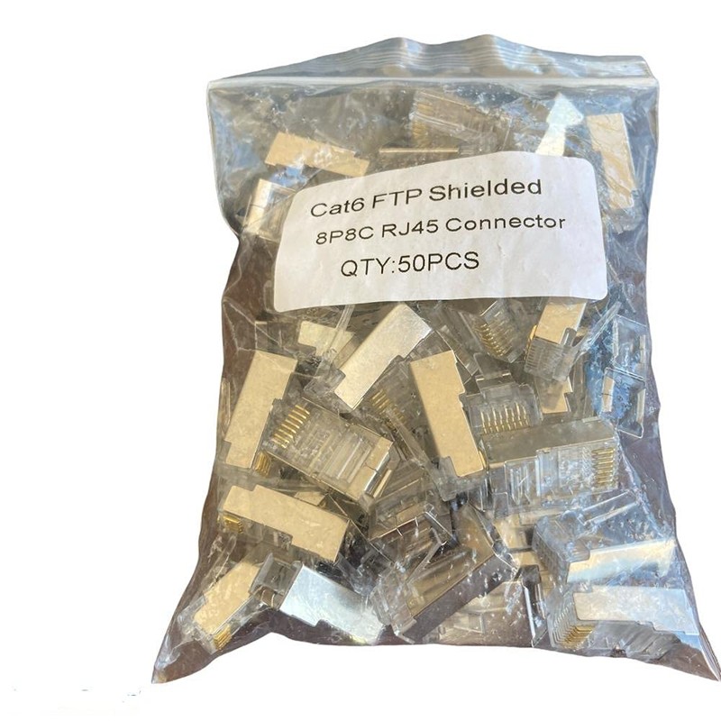 Vsnetwork Ethernet RJ45 Cat 6 Shielded 8P8C STP Terminals 50