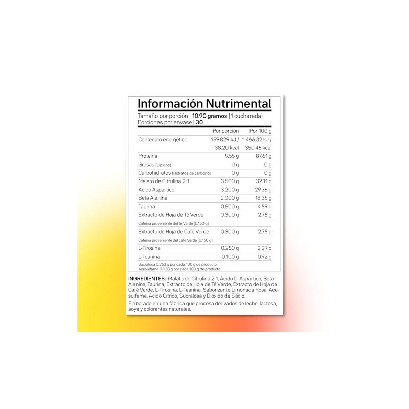 Primetech Nutrition Pre Entreno PRE-XPLODE, 30 Servicios, Pre Workout, Energía,