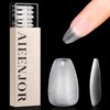 Aieenjor Nail Tips, Pack of 480 Short Coffin, Full Cover