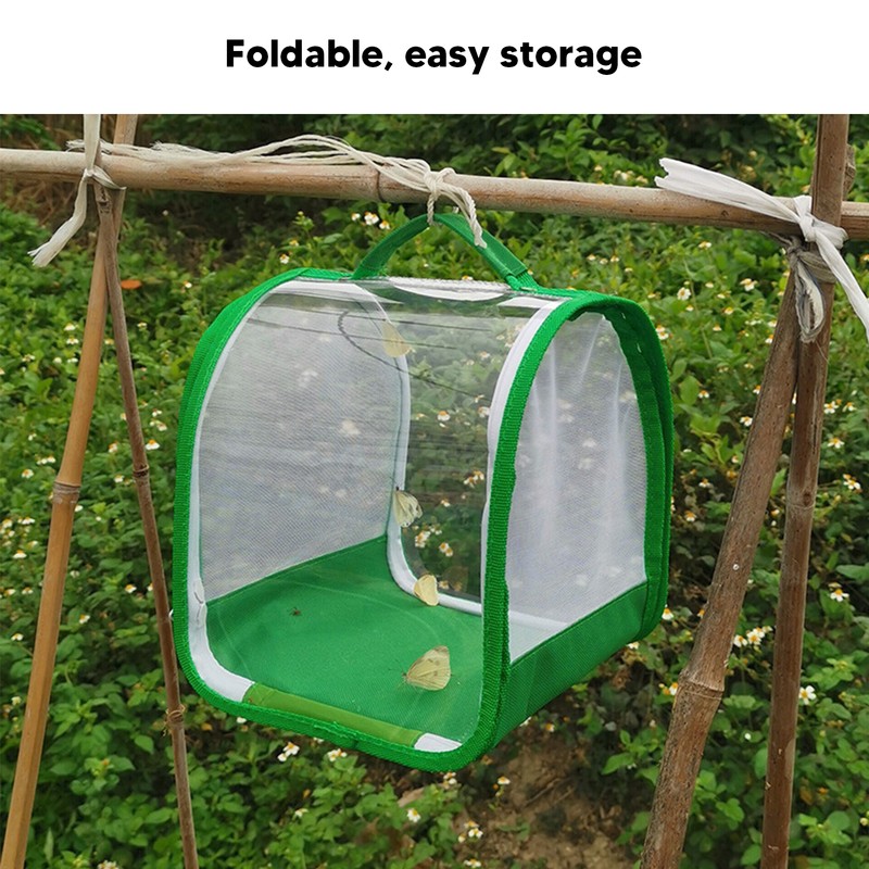 Insect Habitat Cage 360 Degree Full Transparent Portable Folding Insect