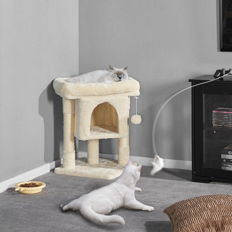 Topeakmart Cat Tree with Extra Large Plush Perch, Soft Cat