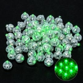Xthuge 100pcs Mini Round LED Ball Lamp, Long Standby Time Ball Lights for Paper Lantern, Wedding Decoration, Party Birthday, Festival Decorative Lights (Green)