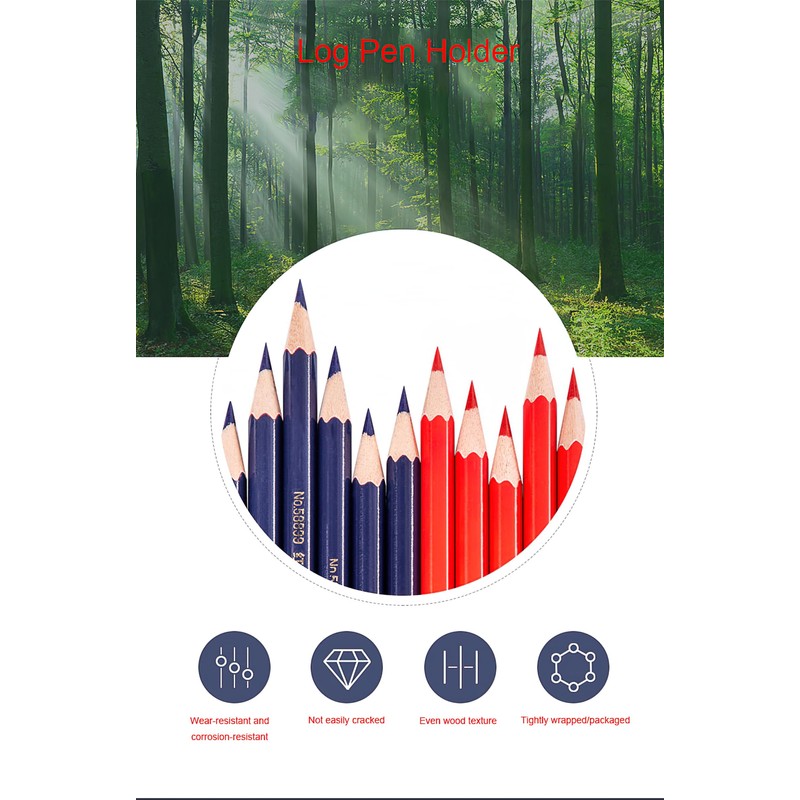 YYMIYU Precision Marking Pencils for Detailed Work (Wooden Pole Red