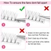 Fan Eyelash Extensions, 4D-0.10-MIX, Short, Ready-Made Volume Eyelashes, 0.10 D