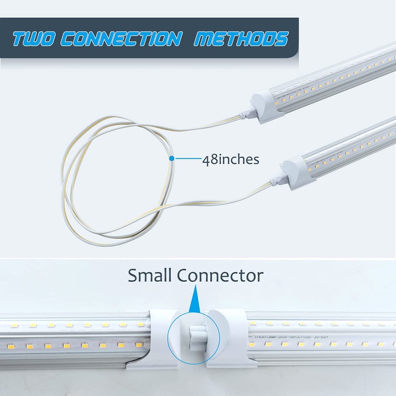 6 Pack T8 Led 5FT 48W Integrated V Shaped LED
