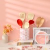WILLBOND Pink Bow Kitchen Decor Acrylic Kitchen Utensil Holder Crock