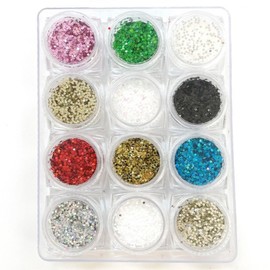 Varna ultra-mini star glitter 12-piece set, 1 set, mixed colors / 바르나 초미니 별 글리터 12종 세트, 1세트, 혼합색상