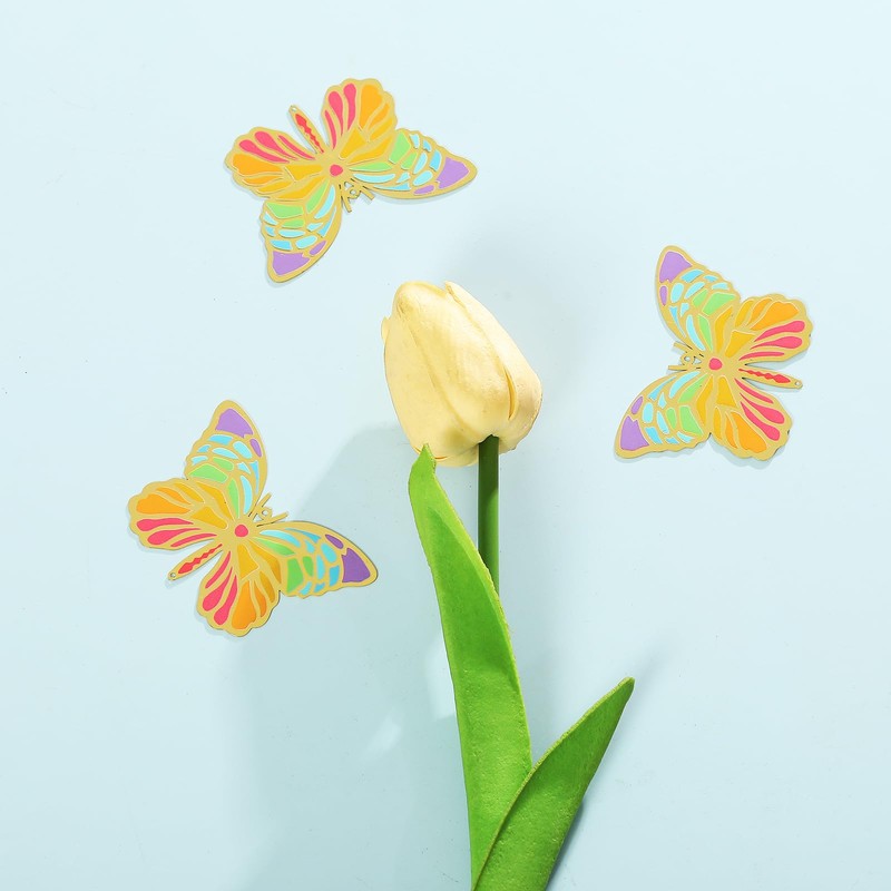 10 piezas de atrapasoles, colgante de ventana de mariposa de
