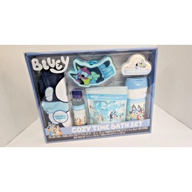 Bluey Cozy Time Bath Set 6pc Hair towel-Bubble Bath-Rainbow Bath Bomb -Bath Wash