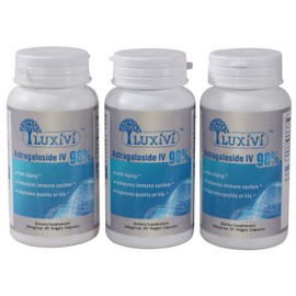 Astragaloside IV 98% Astragalus Root Extract Healthy Supplements from LUXIVI, 50mg/Cap 3bottle(90caps in Total)