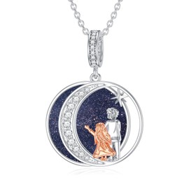 YFN Grandmother and Granddaughter/Daughter/Father/Mother/Sister Necklace 925 Sterling Silver Family Pendant Fashion Jewellery Gifts for Women, Sterling Silver, Cubic Zirconia