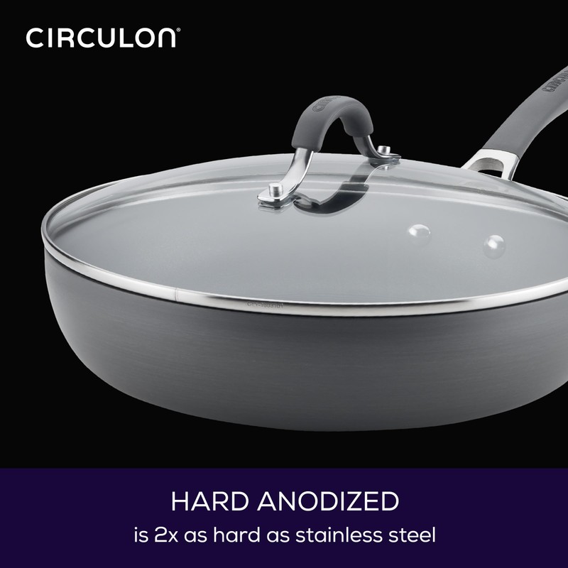Circulon Radiance Deep Hard Anodized Nonstick Frying Pan /Skillet with