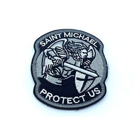 St Micheal Protect Us Embroidered Airsoft Velcro Patch