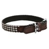Rosewood Wag-N-Walk Designer Brown Houndstooth Dog Collar, Medium