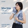 Carari Hair Drying Towel, 3.6 Times Absorbent, Microfiber Marble Gray,