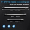 Omninmo 3Pcs Bendable Flexible Extension Bar Adapter Set for 1/4